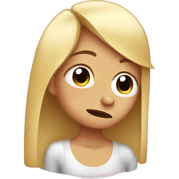 crying girl looking in the mirror emoji