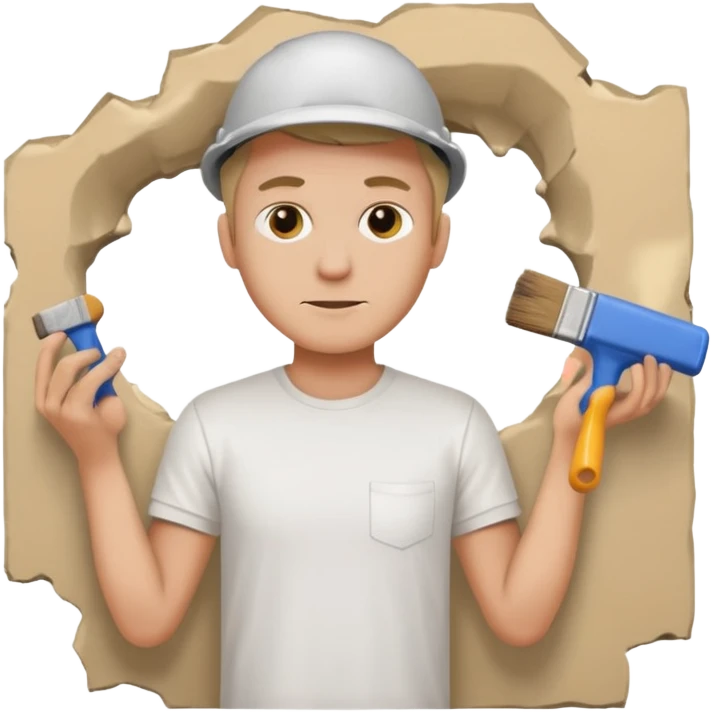 a man painting a wall   emoji