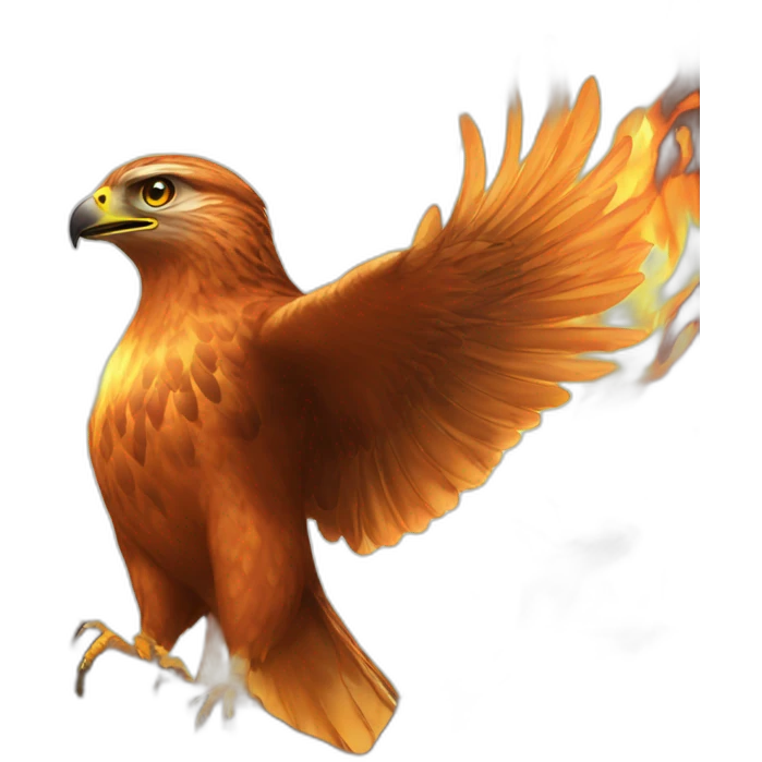 hawk on fire emoji