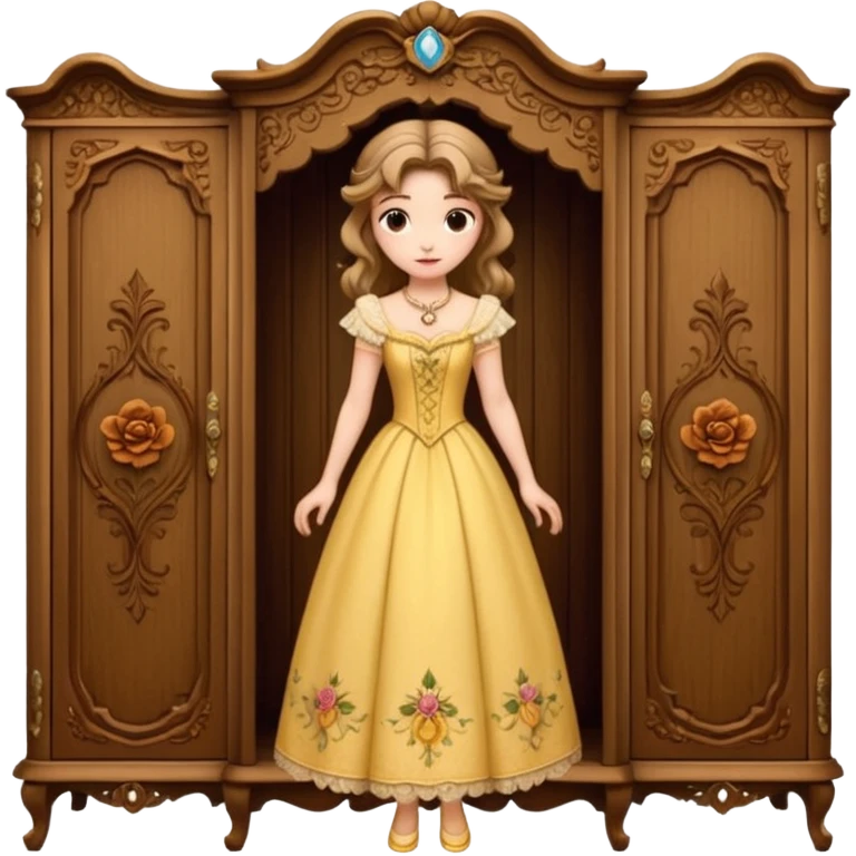 the lady who was turned into a wardrobe by magic, a character from the fairy tale Beauty and the Beast emoji