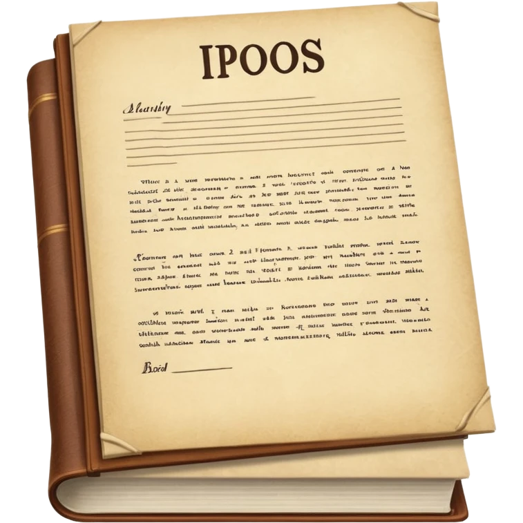 realistic documents with title page emoji
