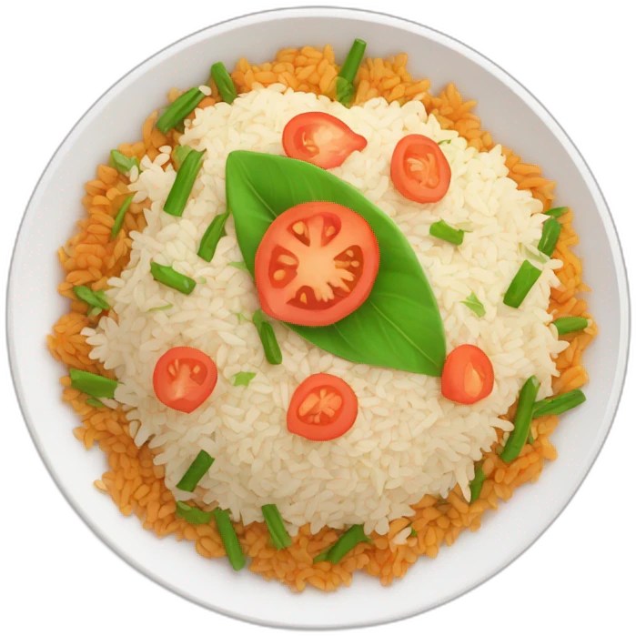 Generate a mouthwatering image of traditional pilaf on a plate emoji