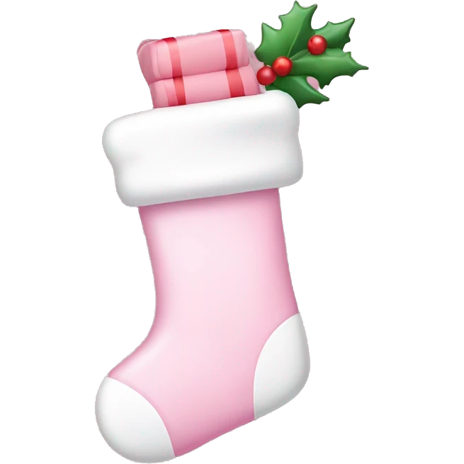 baby pink chrristmas stocking emoji