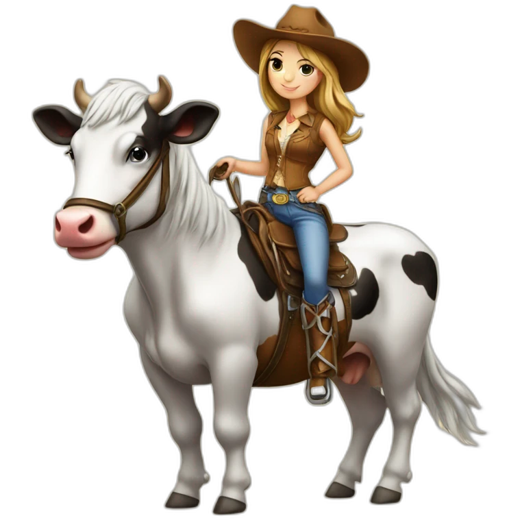 Cow-girl avec cheval emoji