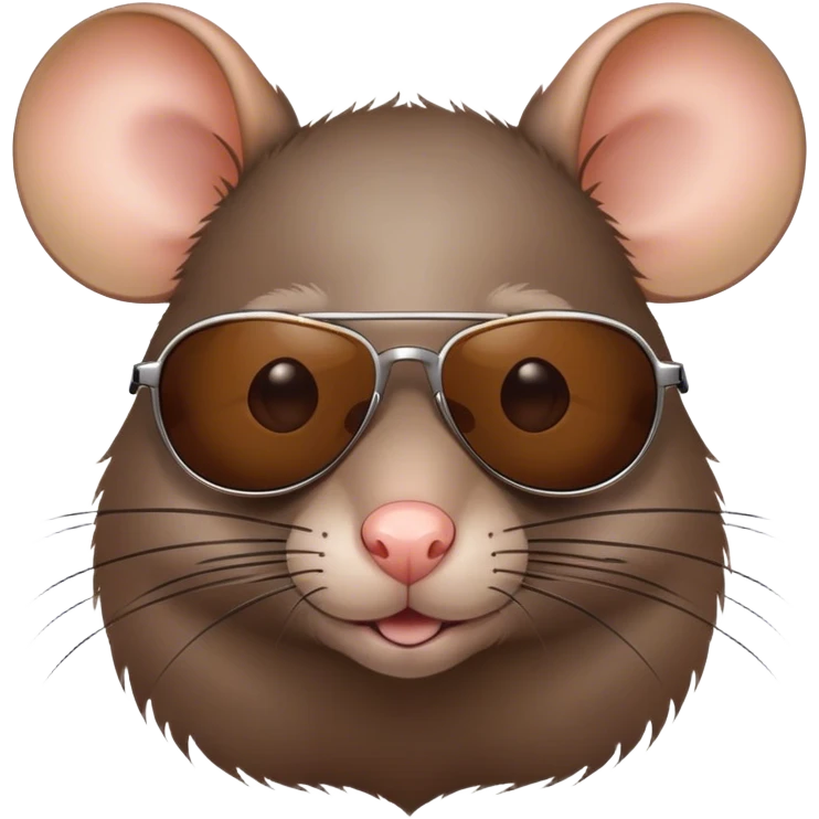 una rata con gafas de sol emoji