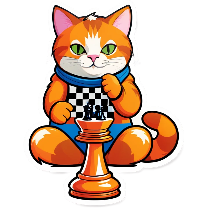A cat eating chess on mars emoji