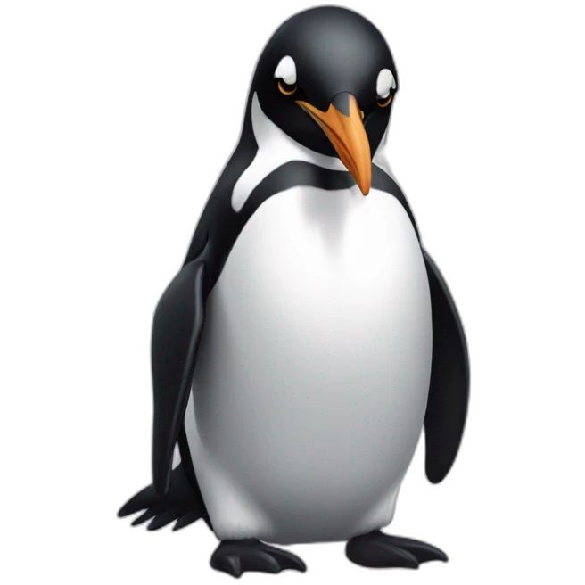 quadruped penguin with horns emoji