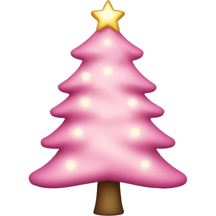 Christmas tree with light pink decoration  emoji