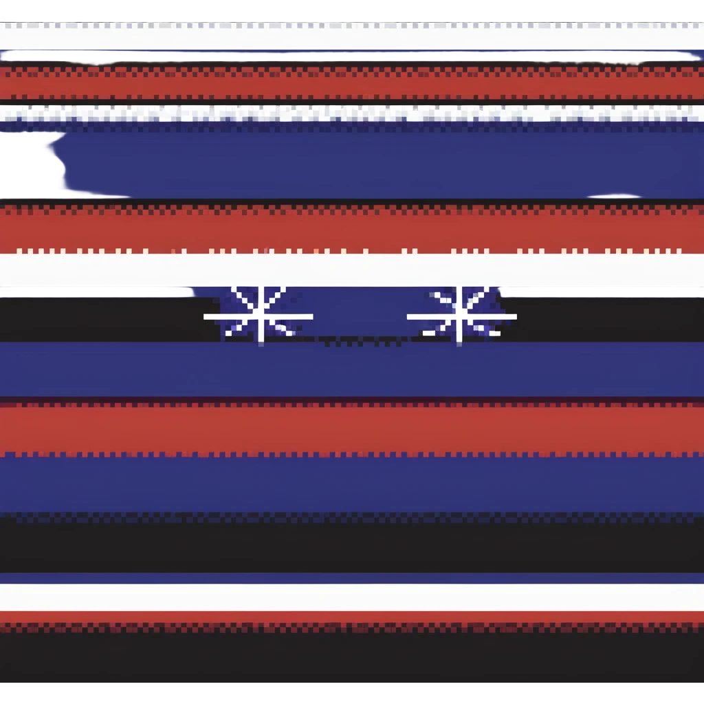 Thai flag with red, white, and blue horizontal stripes emoji