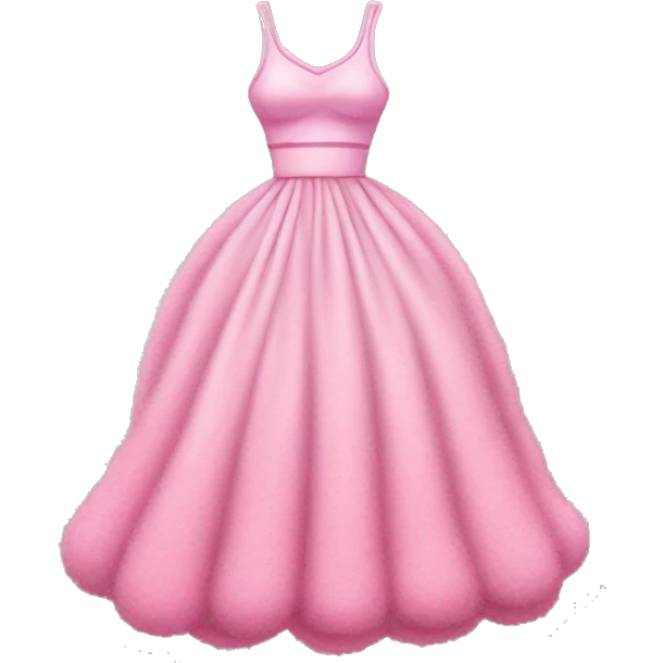 pink fluffy long dress emoji