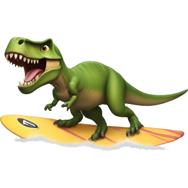 T. rex surfing  emoji