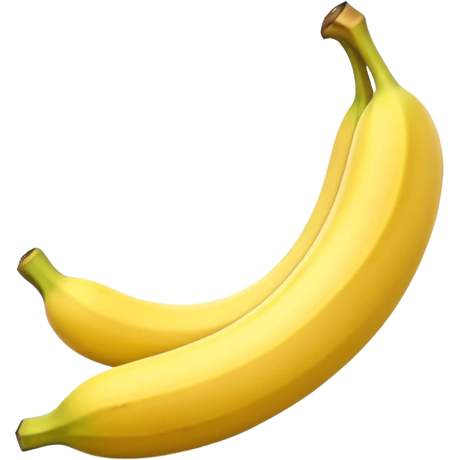 Banana peeled or cut in 3d emoji