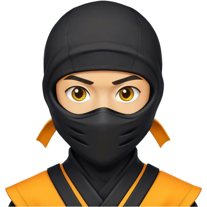 yellow-Orange and black ninja  emoji
