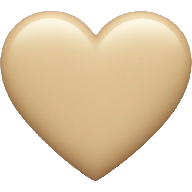 Beige heart emoji