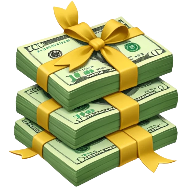 stash of dollars emoji