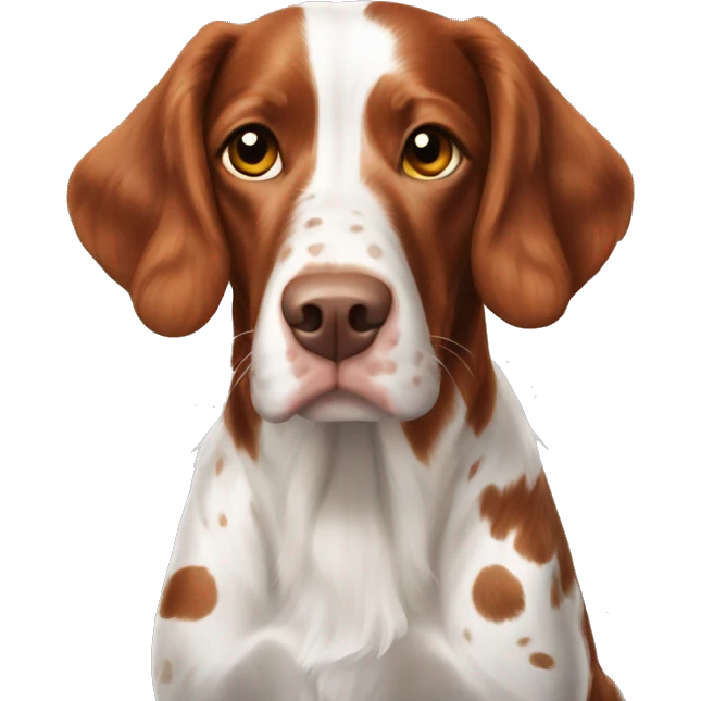 French Brittany spaniel with spots emoji