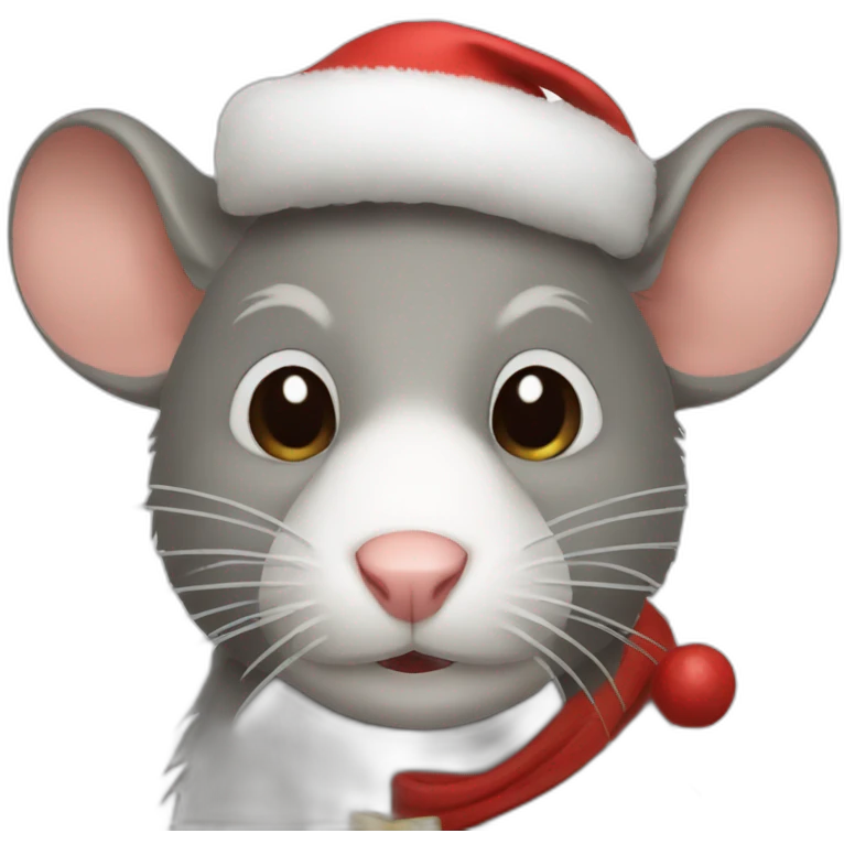 Santa rat emoji