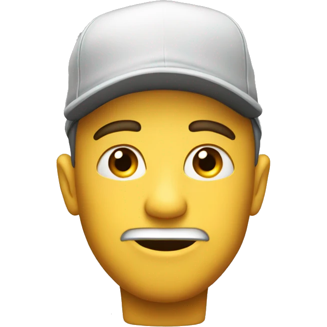 head with a full cap rizzing emoji