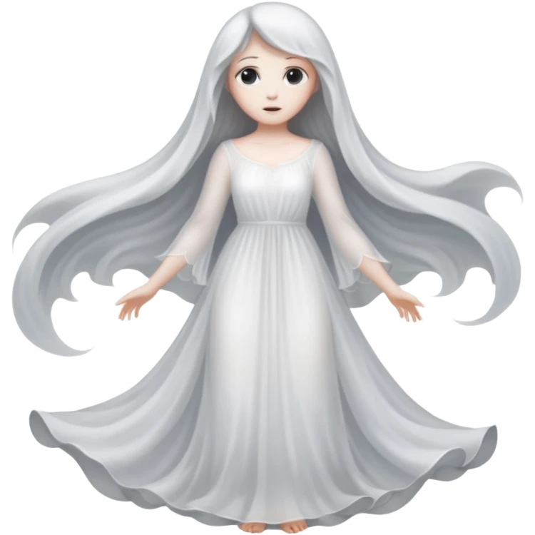creepy ghost woman emoji