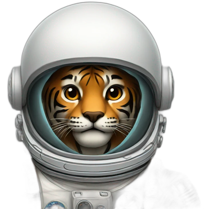 Astronaut Tiger emoji