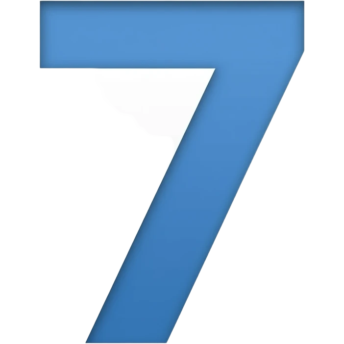 7 numero azul emoji