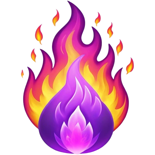 Purple fire emoji. It should evoke the feeling of mysticism emoji