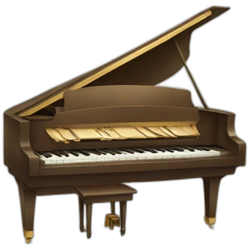 A laughing piano  emoji
