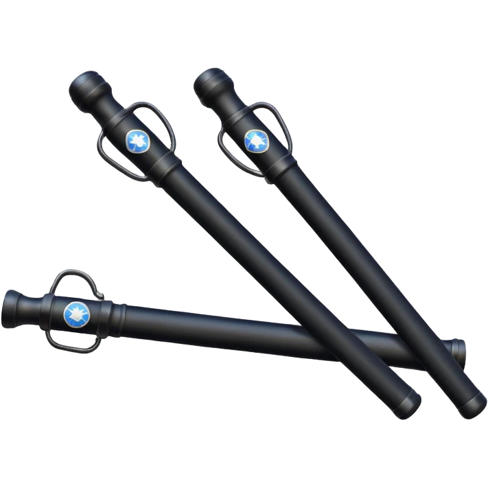 two police batons emoji