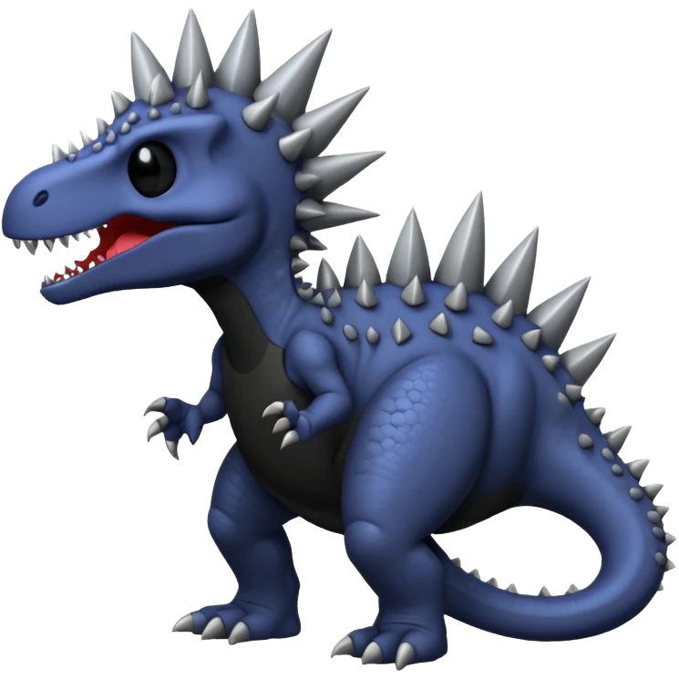 Ein Gothic Dino der Rock hört  emoji