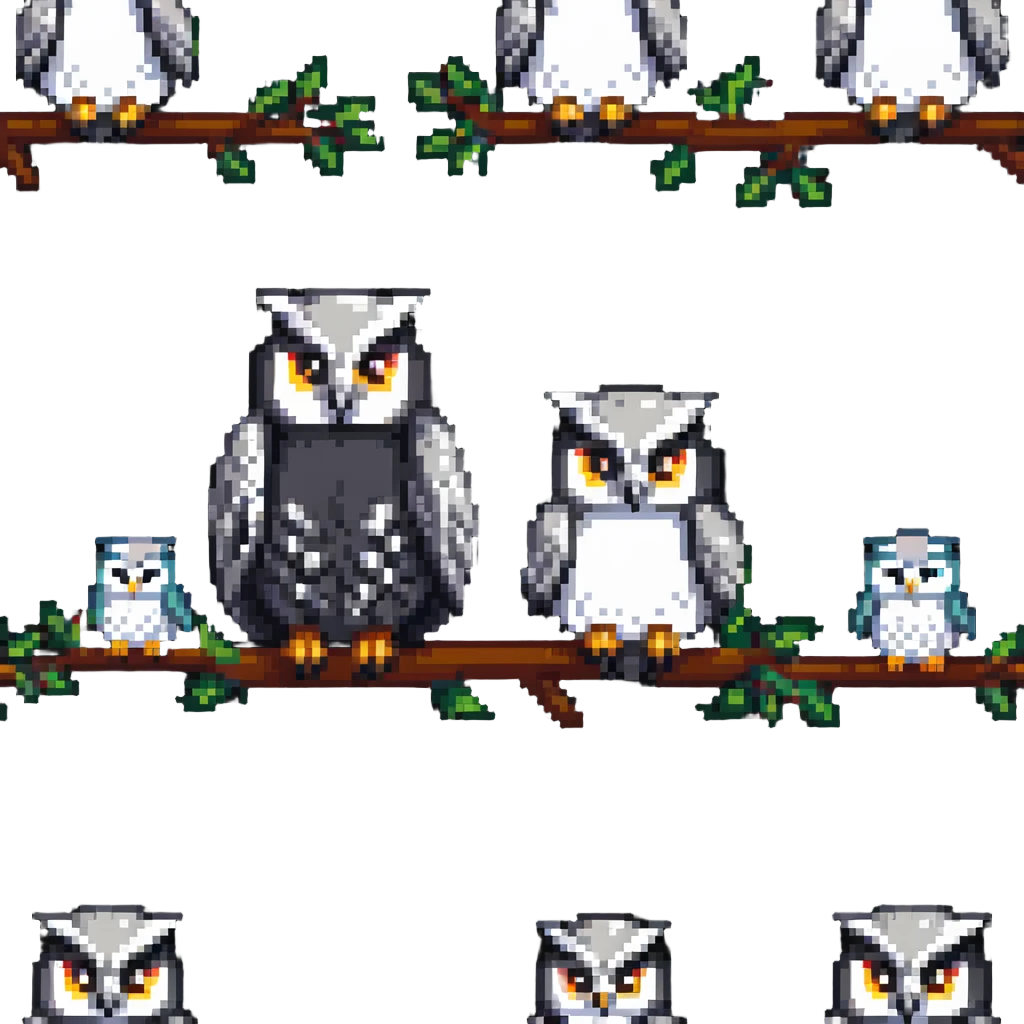 a group of owls collaborating, symbolizing teamwork emoji