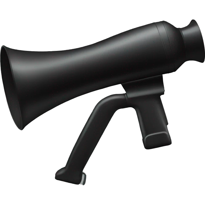 black megaphone emoji