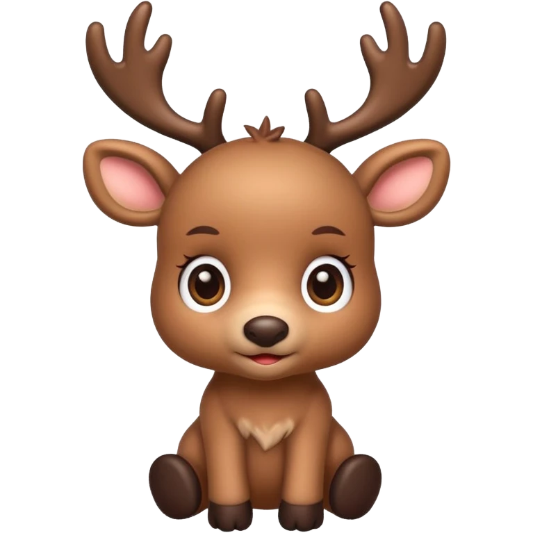 reindeer baby  cute, full body , toys stuck in head emoji