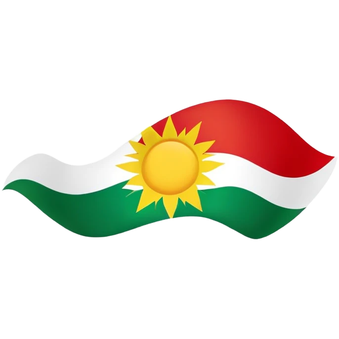 Kurdisch flagg emoji