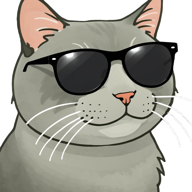Cat with sunglasses emoji