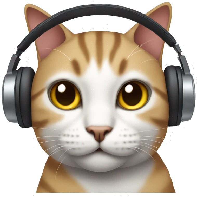 Cat wearing headphone  emoji