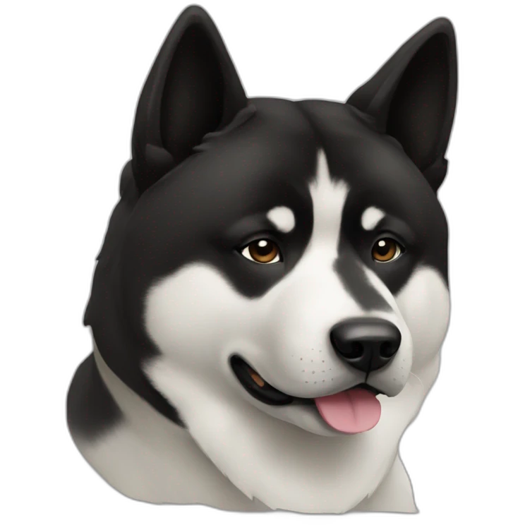 Akita black emoji