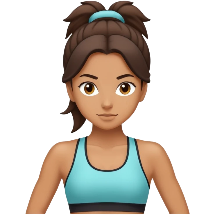 A girl wearing Lulu lemon  emoji