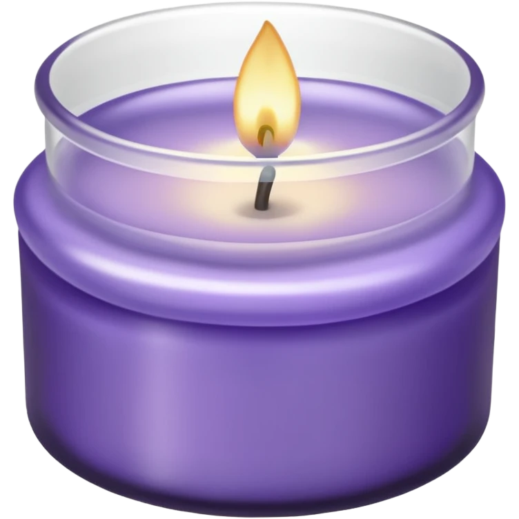 Lavender candle – purple wax in frosted glass jar emoji