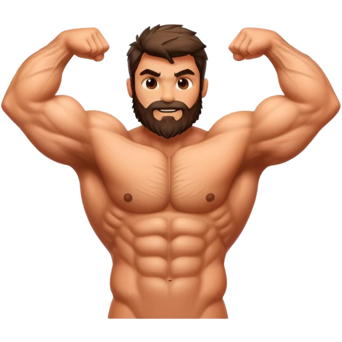 Muscular hairy arms emoji