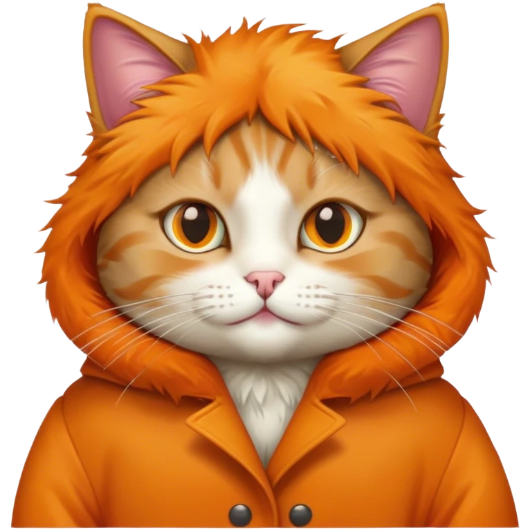 Cat wearing a coat emoji
