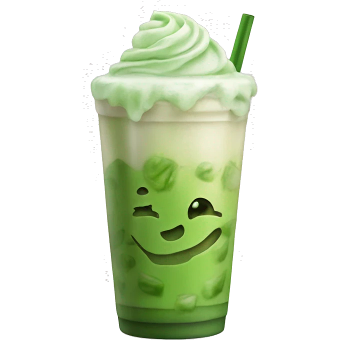 Iced matcha latte  emoji