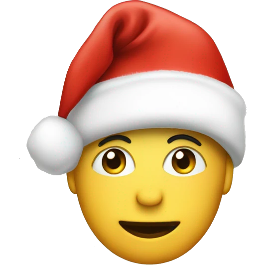 in love face christmas hat emoji