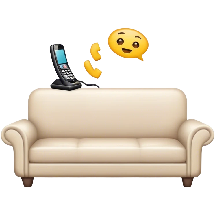 Phone on therapist couch emoji