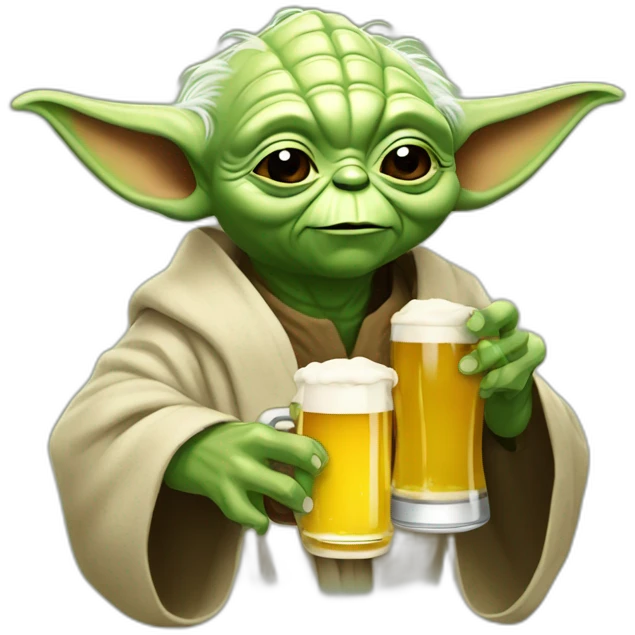yoda tomando cerveza emoji