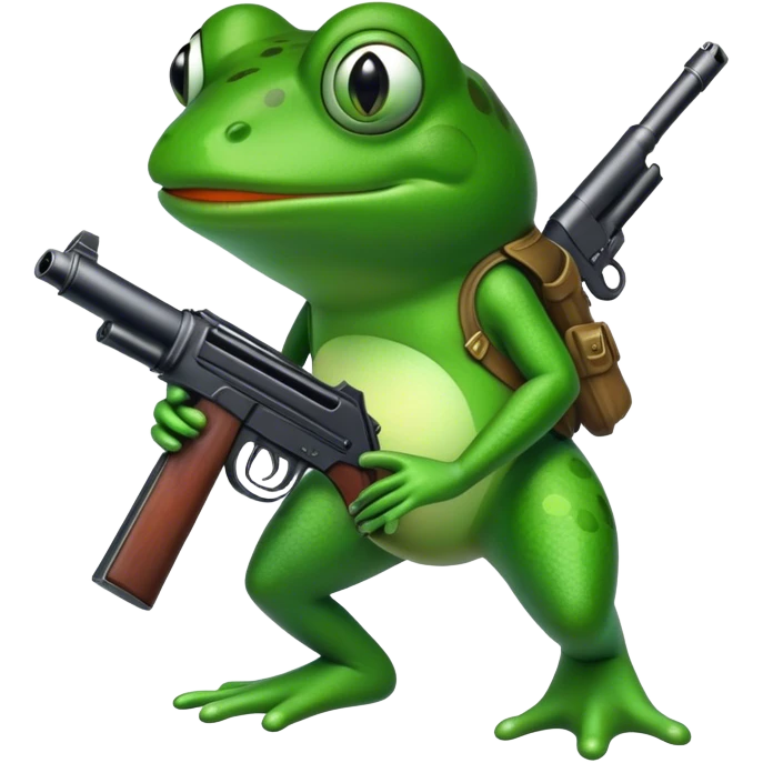 pepefrog with gun emoji