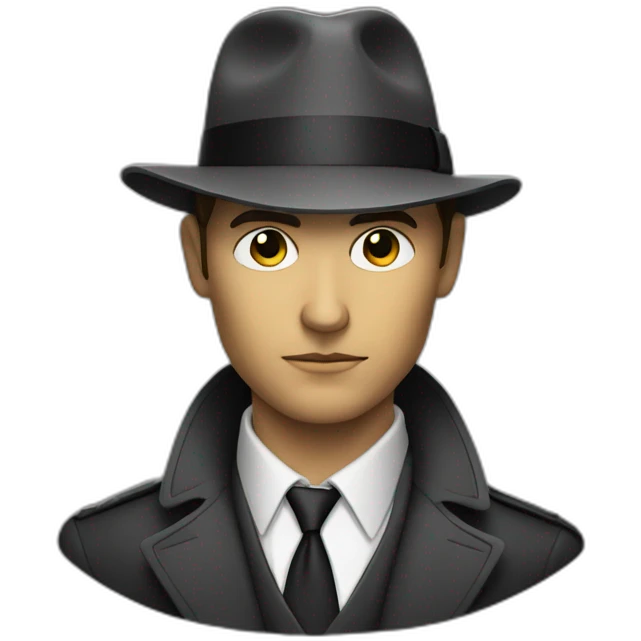 Film noir detective emoji