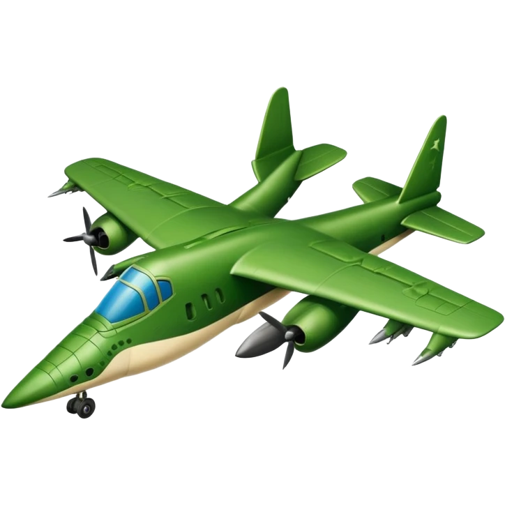 Un cocodrilo en forma de un avion de guerra emoji