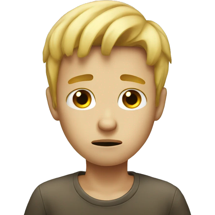 sad blond boy emoji