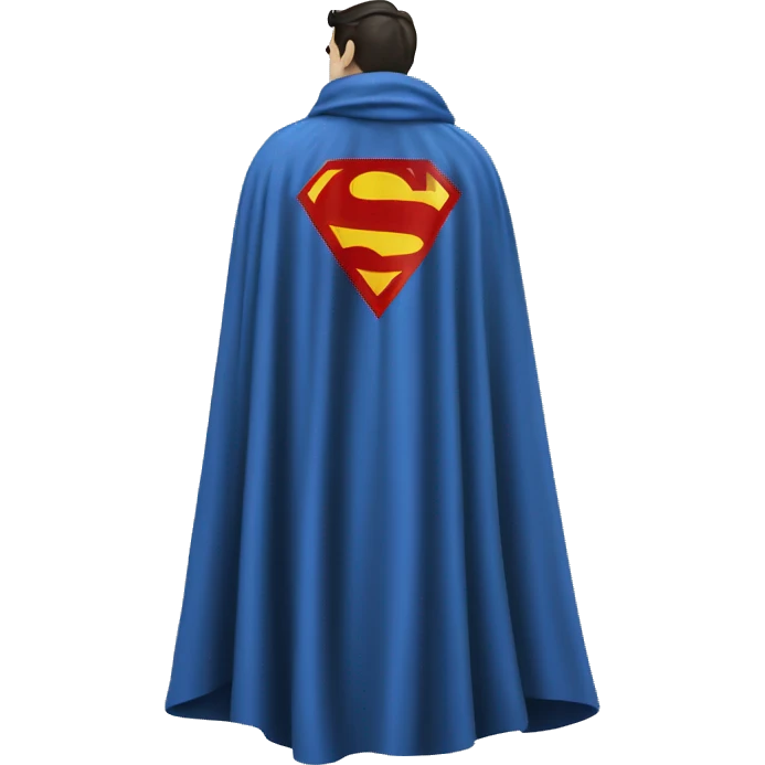 Superman cape alone from behind emoji