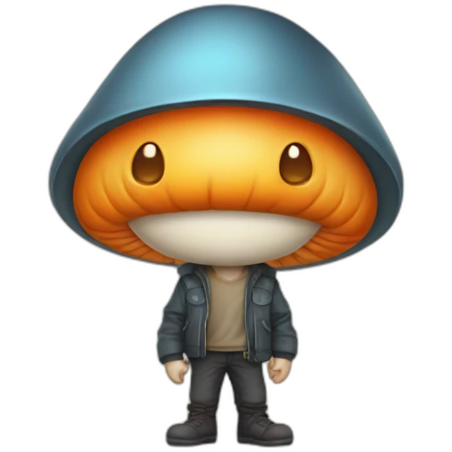 orange mushroom head chibi character emoji
